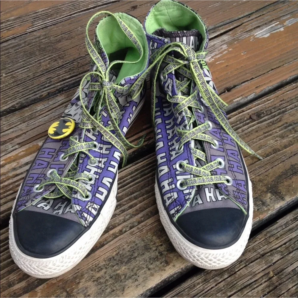 Converse All Star Chuck Taylor Batman Joker Hi Tops M 8 W 10 EU 41.5 Sneakers - Picture 3 of 8